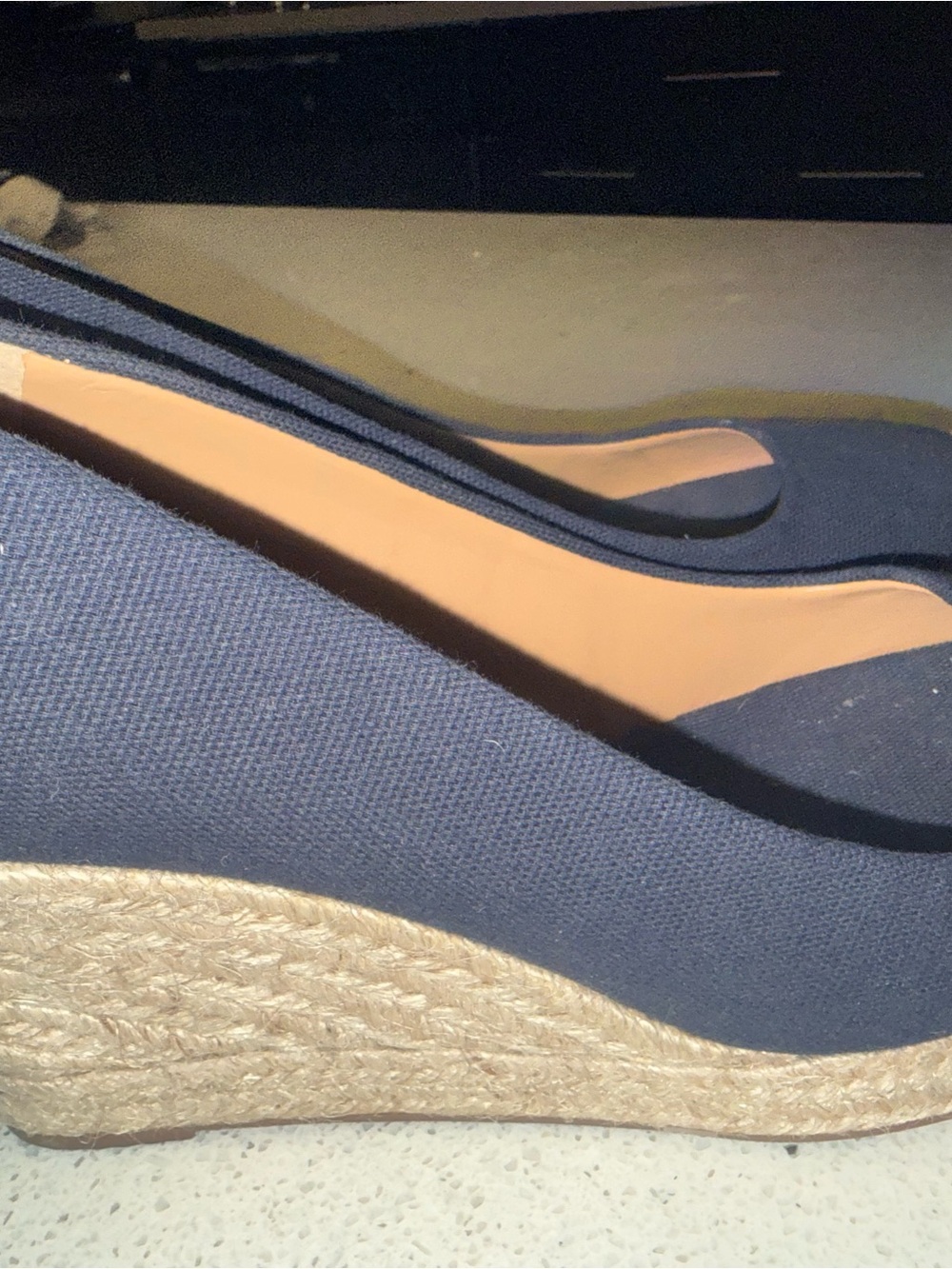 J. Crew Navy Canvas Seville Espadrille Pumps - Picture 13 of 14